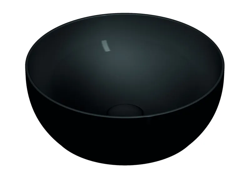 VitrA Aufsatzschale Outline rund d: 395 mm CERAFINE Schwarz Matt VC