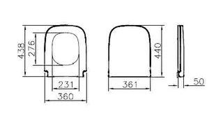 VitrA WC-Sitz S20 Duroplast eckig WC # 7507 ohne Absenkautomatik Weiß Hochglanz – Bild 2