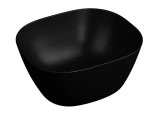 VitrA Plural Aufsatzschale 450x380x215 mm rechteckig hoch CERAFINE Schwarz Matt VC