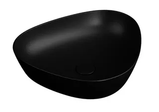 VitrA Plural Aufsatzschale 470x400x130 mm asymmetrisch flach Schwarz Matt VC