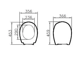 VitrA WC-Sitz Conforma Duroplast ohne Absenkautom. Scharnierwelle Weiß HG – Bild 2