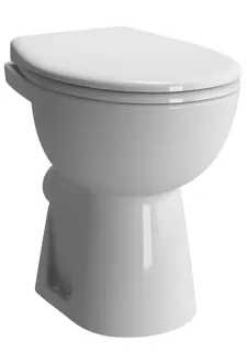 VT Tiefspüler-Stand-WC Conforma + 60 mm Abgang waagerecht Open Back Weiß Hochgl.