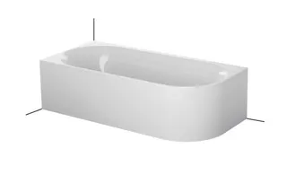 Bette Badewannen Eck Sonderform Lux Oval IV Silhouette Snow 1950x950x450/575mm