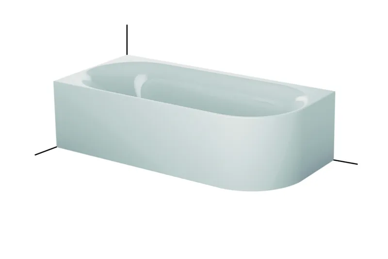 Bette Badewannen Eck Sonderform Lux Oval IV Silhouette Edelweiß 1850x850x450/575mm