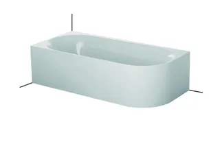 Bette Badewannen Eck Sonderform Lux Oval IV Silhouette Edelweiß 1850x850x450/575mm