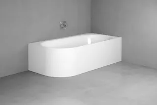Bette Badewannen Eck Sonderform Lux Oval V Silhouette Edelweiß 1850x850x450/575mm