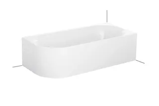 Bette Badewannen Eck Sonderform Lux Oval V Silhouette Edelweiß 1850x850x450/575mm – Bild 2