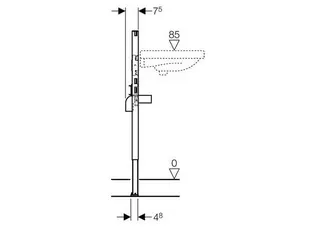 Geberit Waschtisch Duofix 98/82 cm, für Einlocharmatur – Bild 3
