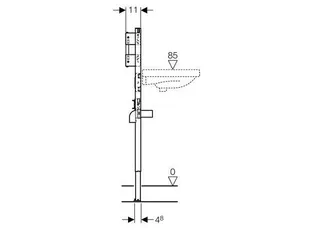 Geberit Duofix Waschtisch, 130 cm, für UP-Wandarmatur – Bild 3