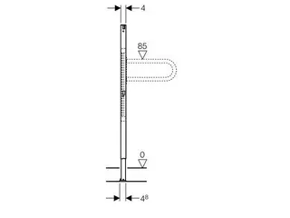 Geberit Duofix Montageelement für Stütz- und Haltegriffe, BF, Bauhöhe 1120mm – Bild 3