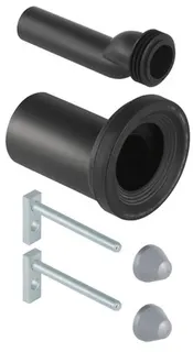 Geberit Wand-WC-Anschlußgarnitur DN 100, 25 mm etagiert, mit Gewindestangen