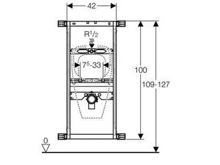 Geberit Kombifix Urinal-Element für Aufputz- Druckspüler – Bild 3