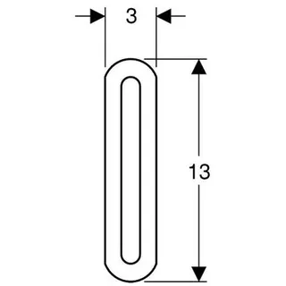 Geberit GIS Verbindungslasche verzinkt, 100 x 30 x 4 mm – Bild 2