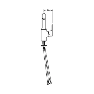 Hansa Hansaprimo Waschtischmischer 4955 seitlich bedient (chrom) – Bild 2