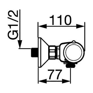 Hansa Micra Brause Thermostat für Wandaufbau – Bild 3
