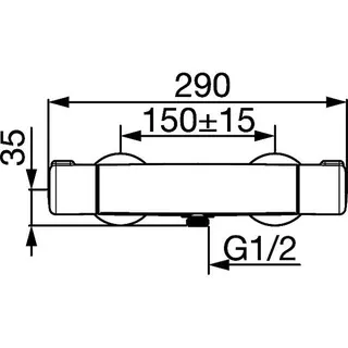 Hansa Micra Brause Thermostat für Wandaufbau – Bild 2