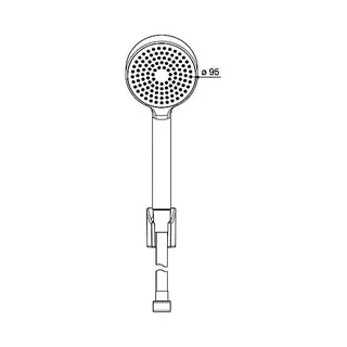 Hansa Basicjet Wannenset, mit Handbrause 1, mit Brauseschlauch (chrom) – Bild 2