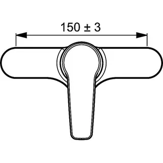 Hansa Polo Brausearmatur, Aufputz für Wandaufbau (chrom) – Bild 2