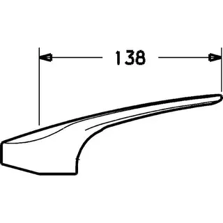 Hansa Hansamedica Bedienungshebel 0188 lange Ausführung Hebel (chrom) – Bild 2