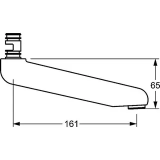 Hansa Auslauf 161 mm, 0269 (chrom) – Bild 2