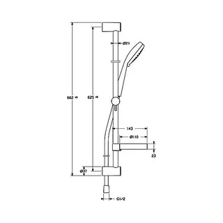 Hansa Unita Renovierungsset 600 mm verchromt – Bild 2
