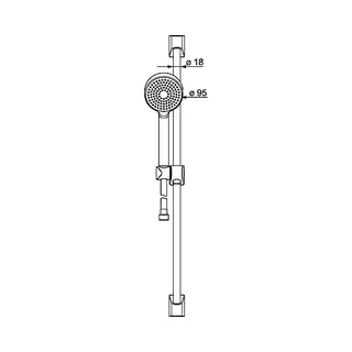 Hansa Hansabasicjet Wandstangen-Set 4478 (chrom) – Bild 2