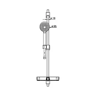 Hansa Hansabasicjet Wandstangen-Set 4478 (chrom) – Bild 2