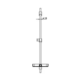 Hansa Hansabasicjet Wandstange 4470 (chrom) – Bild 2