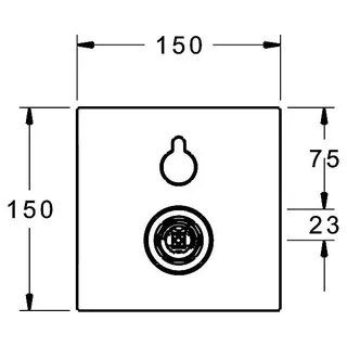 Hansa Wannen-Fertigset mit eckiger Rosette 4052 (chrom) – Bild 2