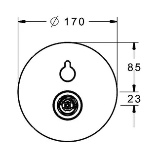 Hansa Wannen-Fertigset mit runder Rosette 4052 (chrom) – Bild 2