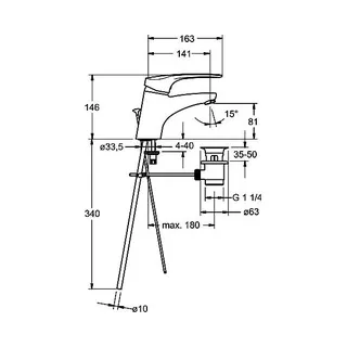 Hansa Hansamedica Waschtischbatterie 0109 (chrom) – Bild 2