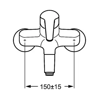 Hansa Hansamedica Waschtischmischer 0194 Hebel lang (chrom) – Bild 2