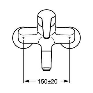 Hansa Hansamedica Waschtisch-Einhand-Wandbatterie S-Anschl. absp. 0169 (chrom) – Bild 2
