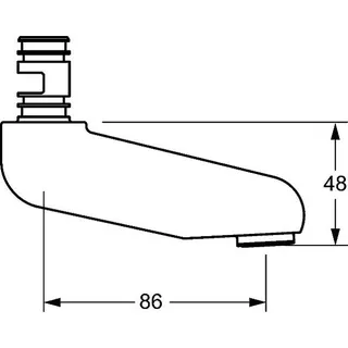 Hansa Auslauf 86 mm, 0268 (chrom) – Bild 2