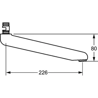 Hansa Auslauf 226 mm, 0270 (chrom) – Bild 2