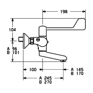Hansa Hansatempra Wasch-/Spültisch-Thermostat Wandmontage 0838 m. Ausl.-Entl. (chrom) – Bild 2