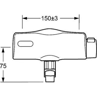 Hansa Hansaelectra Waschtisch-Elektronik-Wand-Batterie 6446, Batterie (chrom) – Bild 2