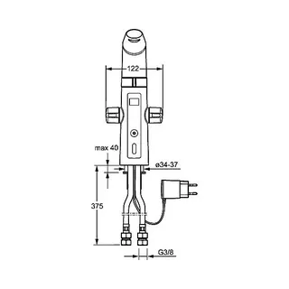 Hansa Hansafit Spültisch-Elektronik-Einlochbatterie Hybrid 6523 (chrom) – Bild 2