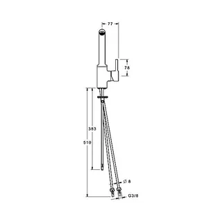 Hansa Hansavantis Style Spültisch-Einhandmischer, Niederdruck 5222 (chrom) – Bild 2