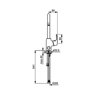 Hansa Hansapinto Spültischmischer 4514 Absperrventil (chrom) – Bild 2