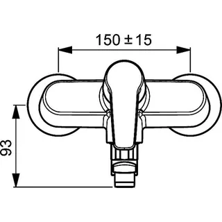 Hansa Polo Spültisch Küchen Wandarmatur (chrom), Ausl. 234 mm – Bild 2