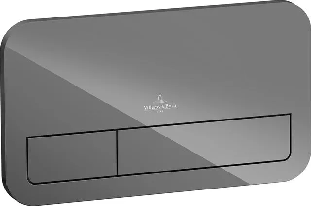 Villeroy Boch ViConnect WC Betätigungsplatte aus Glas, Glossy black