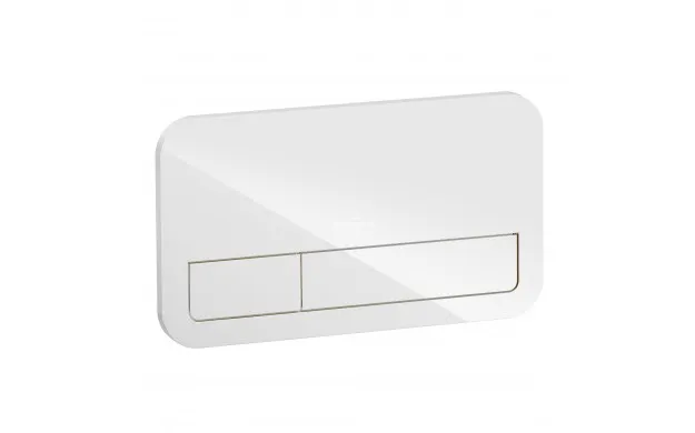 Villeroy Boch ViConnect WC Betätigungsplatte aus Glas, Glossy white