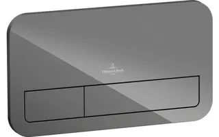 Villeroy Boch ViConnect WC Betätigungsplatte aus Glas, Glossy grey