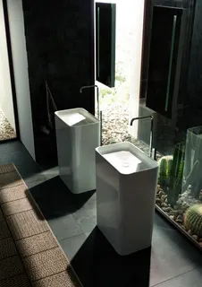 Bette Waschtische Rechteck Art Monolith Weiß 600x400x100/900mm – Bild 5