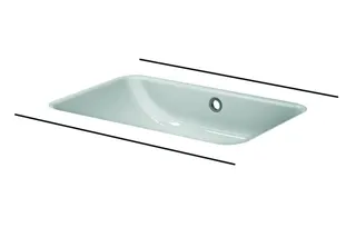 Bette Waschtische Rechteck One Unterbau Weiß 587x408x130/2mm