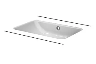 Bette Waschtische Rechteck One Unterbau Weiß 587x408x130/2mm – Bild 3