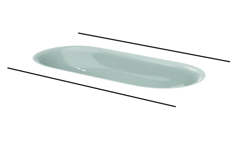 Bette Waschtische Oval Comodo Unterbau Weiß 774x380x120/2mm