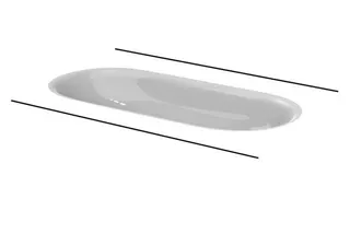 Bette Waschtische Oval Comodo Unterbau Weiß 774x380x120/2mm – Bild 3