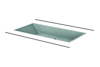 Bette Waschtische Rechteck Loft Unterbau Weiß 740x386x100/2mm